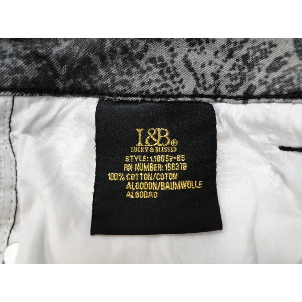 Lucky & Blessed Womens Jean Ankle Skinny Fringe Hem Gray & Black Size 4 - Picture 8 of 11